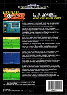 Ultimate Soccer (Europe) (En,Fr,De,Es,It) (Beta) box cover back